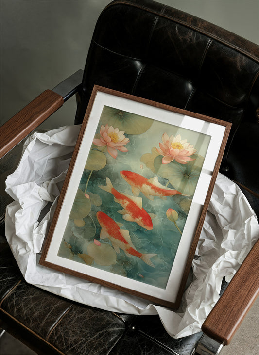 Coral Fish Dance Above City Windows