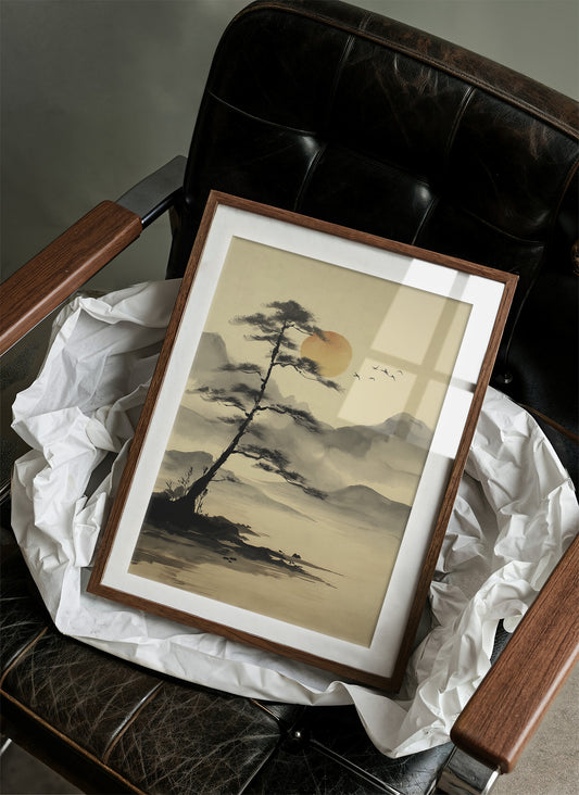 Solitary Pine Greets Rising Sun