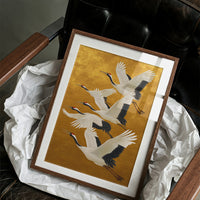 Cranes Dance In Golden Morning