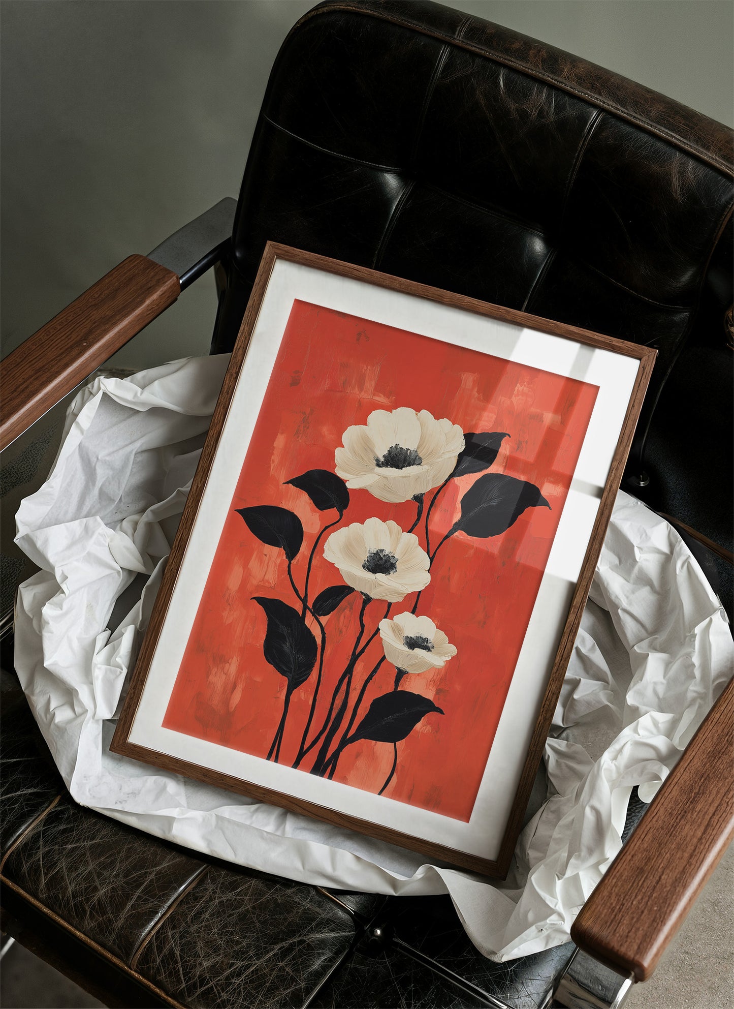 White Poppies Dance On Coral