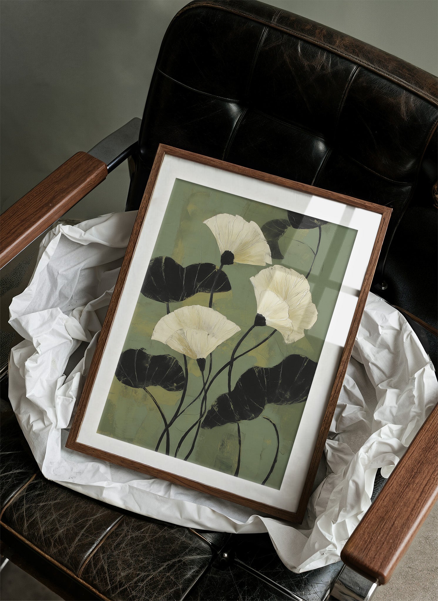 Ivory Petals Dance In Jade