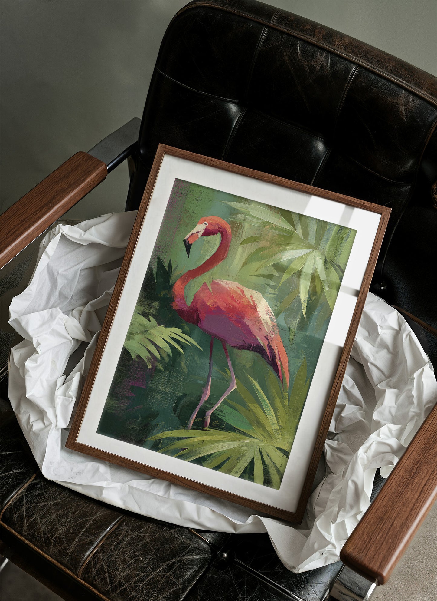 Tropical Grace Among Palm Shadows