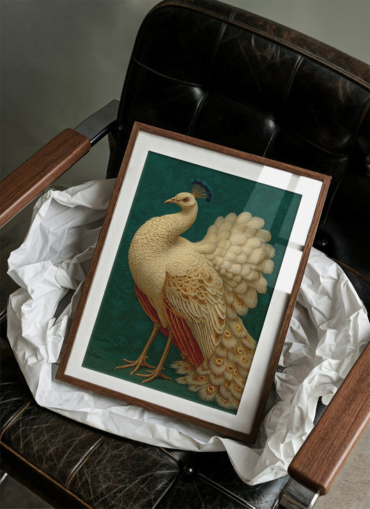 Regal Peacock In Emerald Court