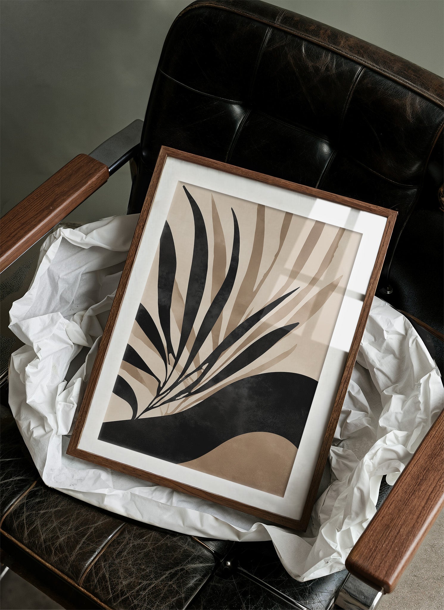 Palm Leaves Draw Modern Lines