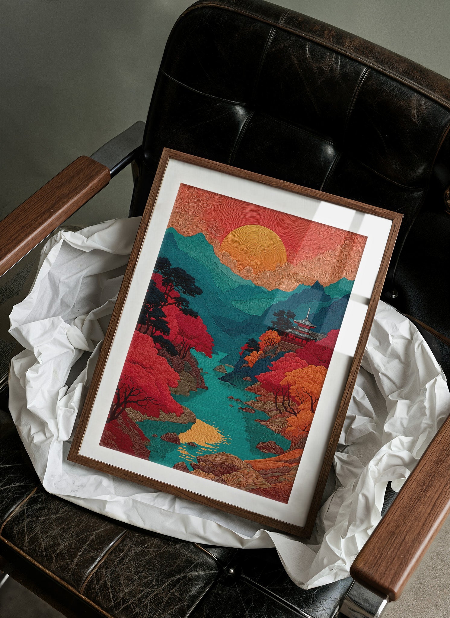 Crimson Rivers Meet Turquoise Mountains