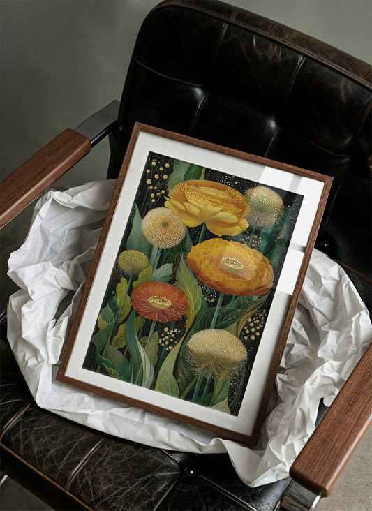 Marigolds Dance Under Starlit Garden