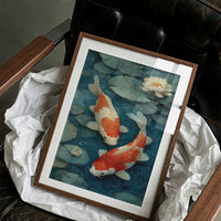 Koi Dance Below Lotus Light