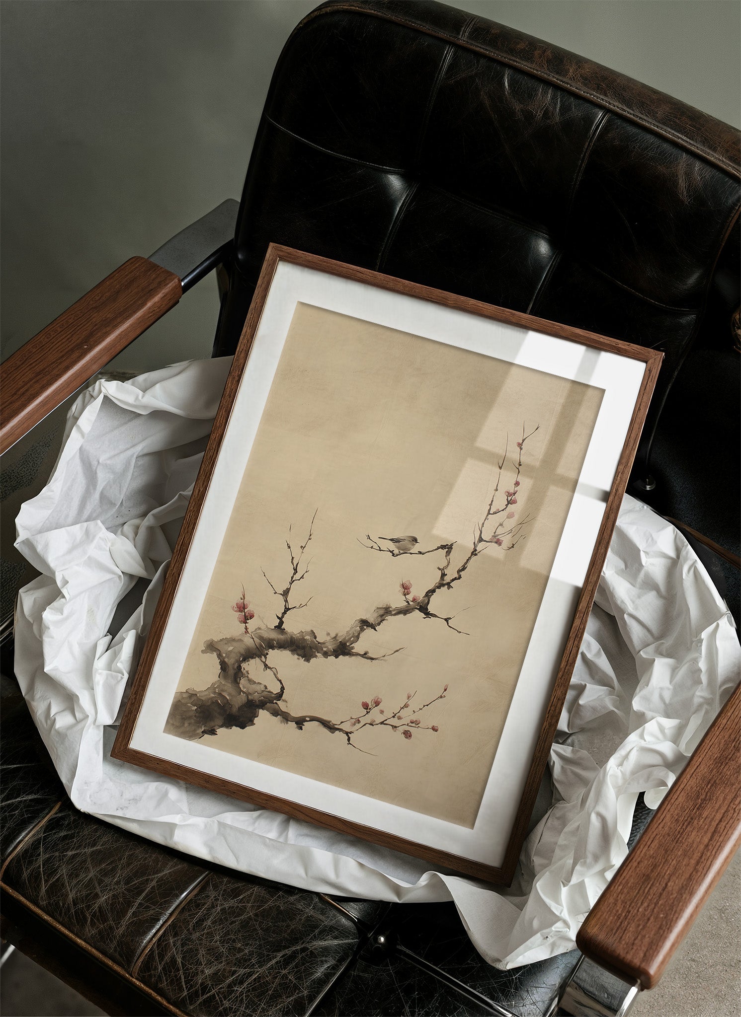 Small Birds Rest On Cherry Blossoms