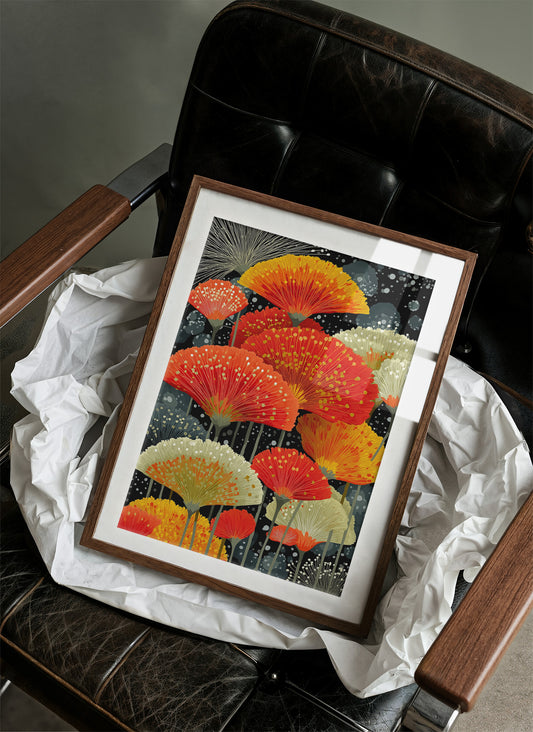 Coral Blooms Dance Against Midnight