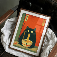 Midnight Ramen With Curious Cat