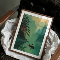 Lone Boatman Seeks Emerald Waters