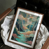 Golden Rain Falls On Turquoise Dreams