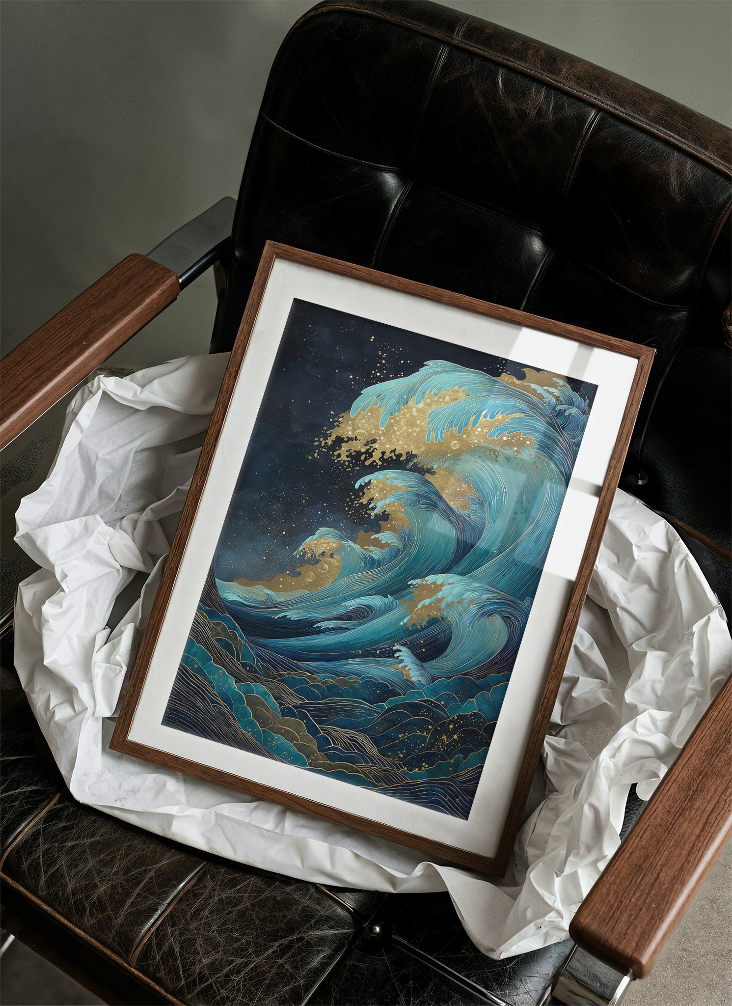 Ocean Waves Cast Golden Dreams