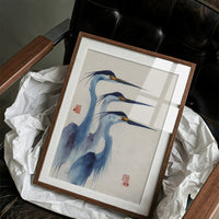 Blue Herons Dance In Morning Light