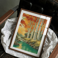 Birch Grove Mirrors Autumn's Fire