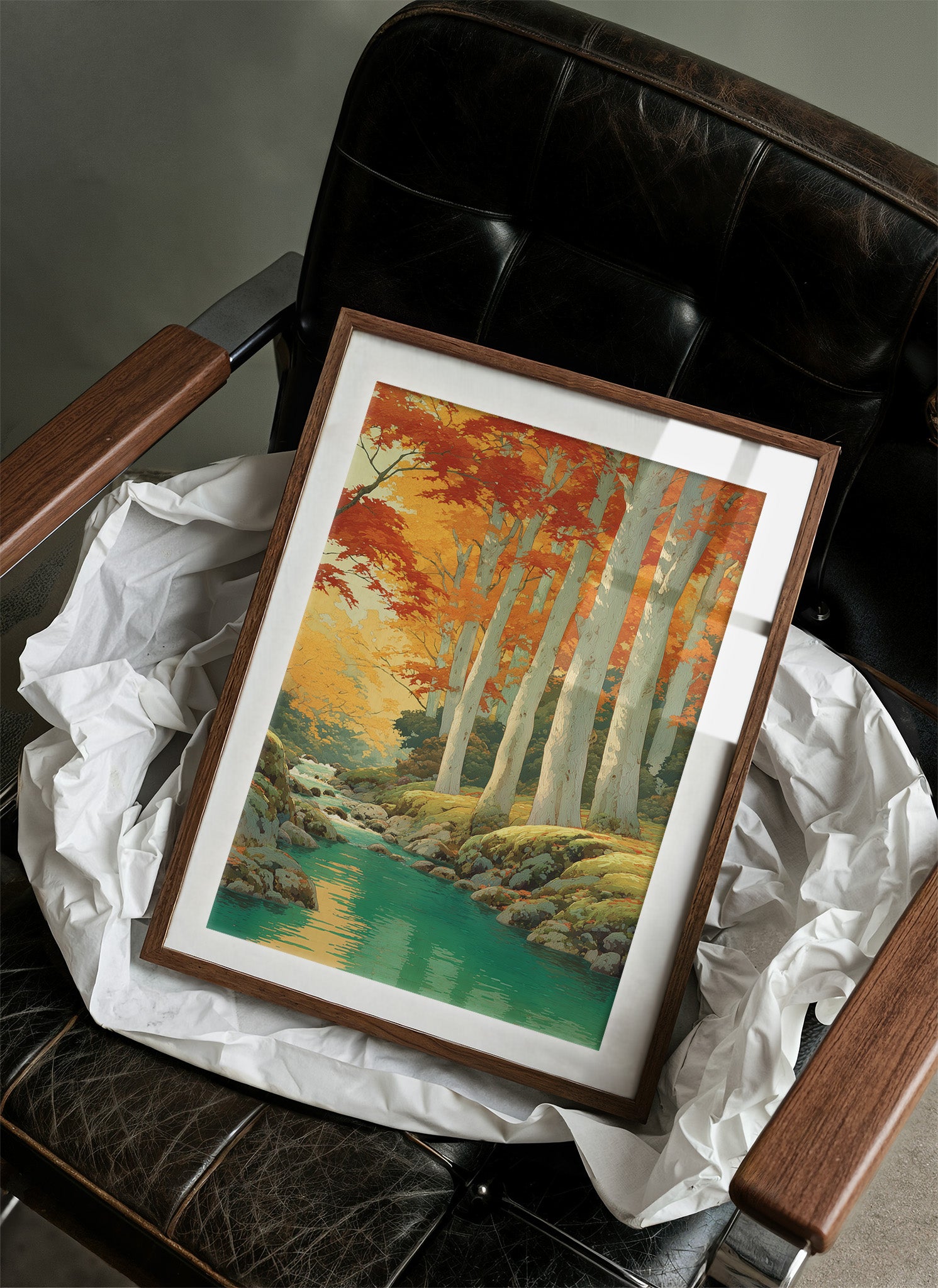 Birch Grove Mirrors Autumn's Fire