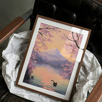 Curious Cat Meets Cherry Blossom Lake