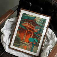 Rainy Steps At The Temple Gate