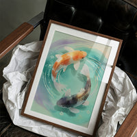 Koi Circle Their Turquoise Dreams