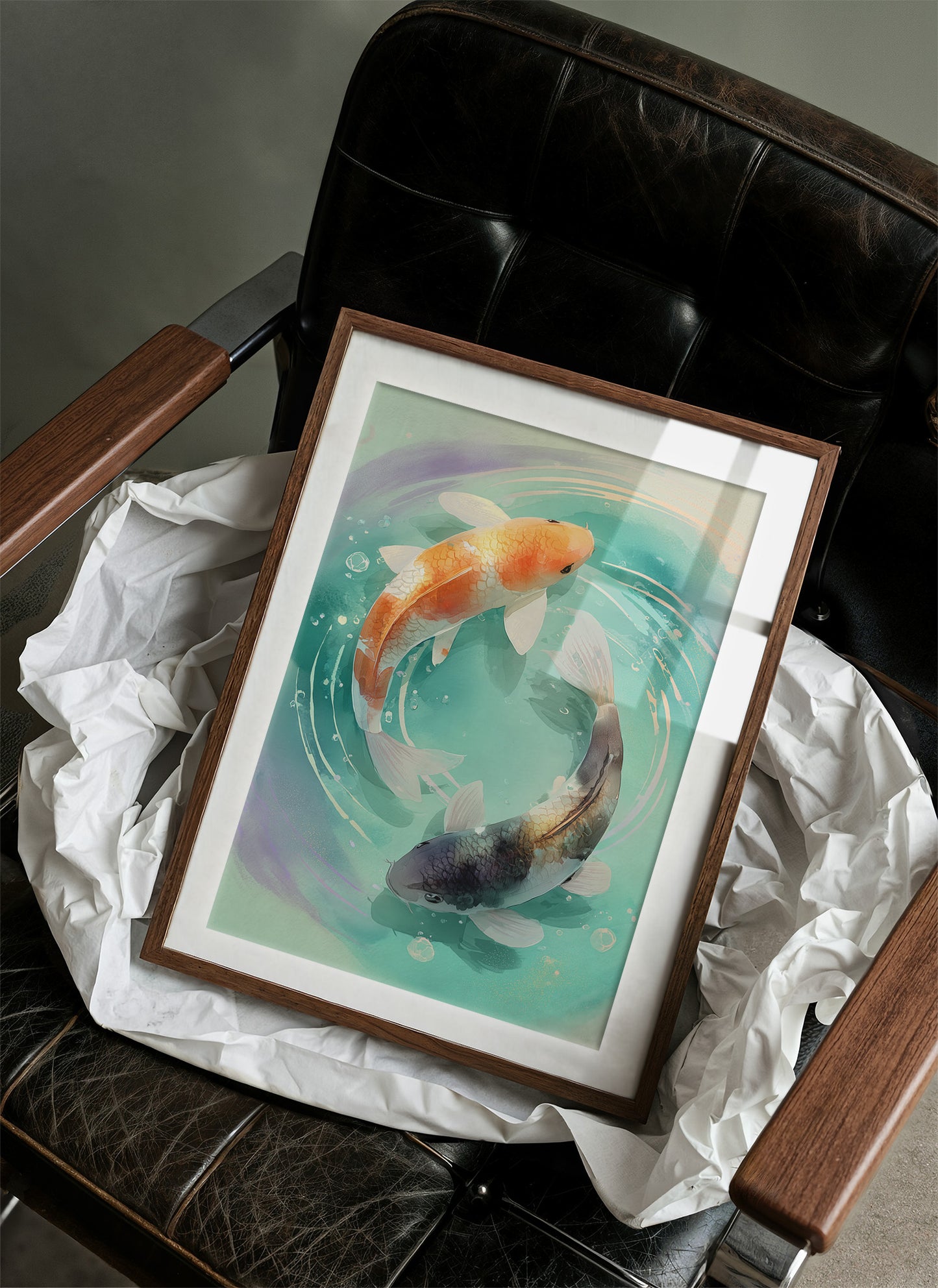 Koi Circle Their Turquoise Dreams