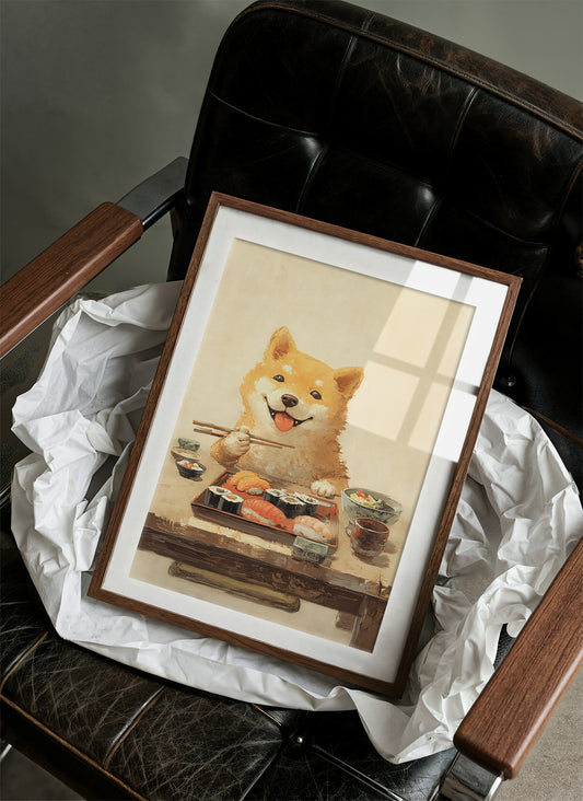 Sushi Night With Happy Shiba