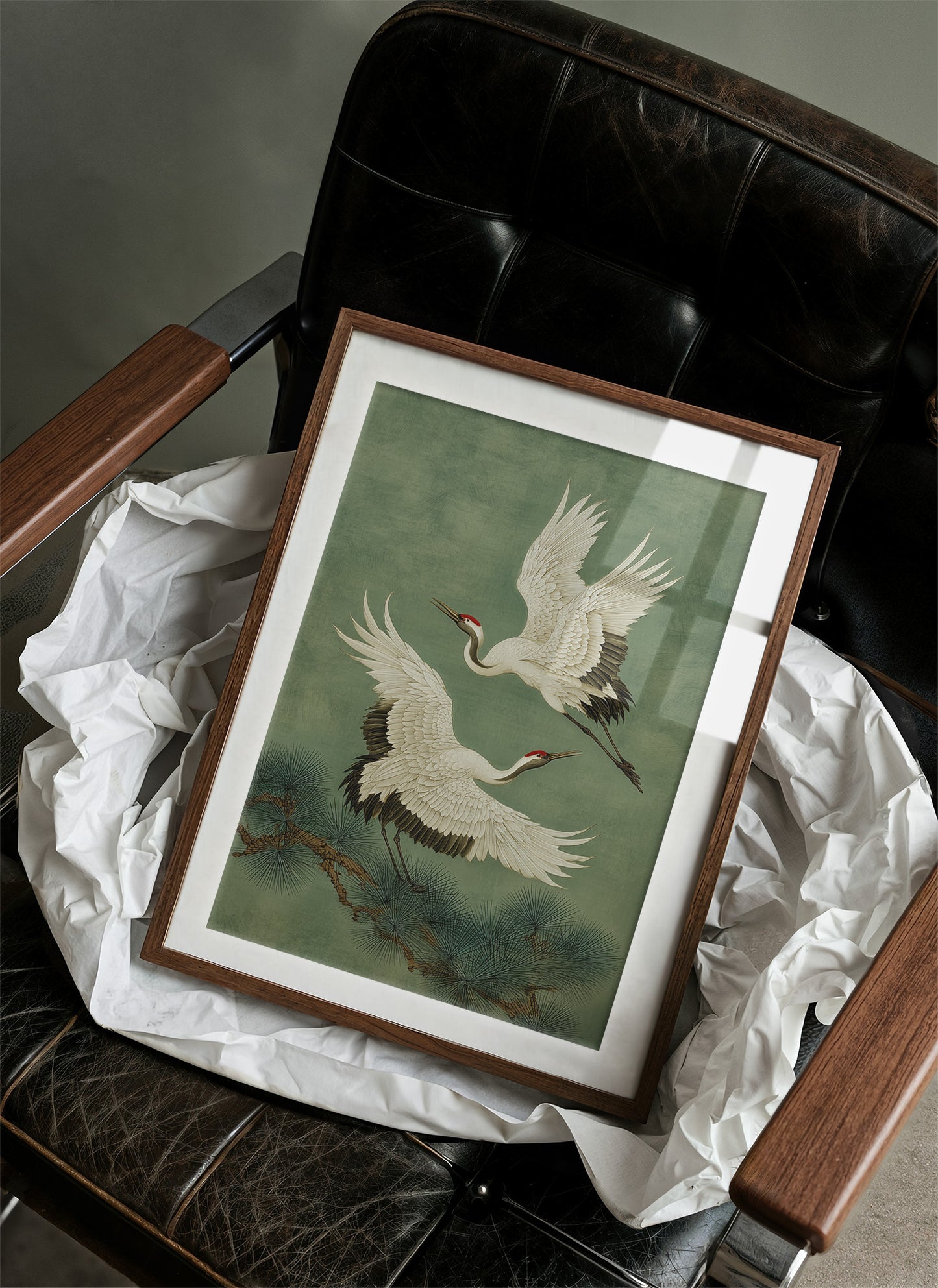 Cranes Dance Among Pine Needles