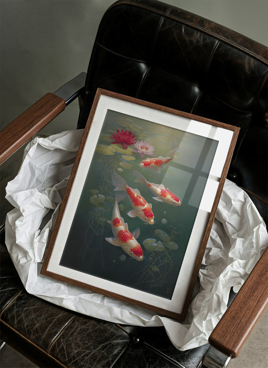 Koi Dance Among Lotus Dreams