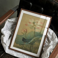 Lotus Blossoms Guard Their Secret Bird