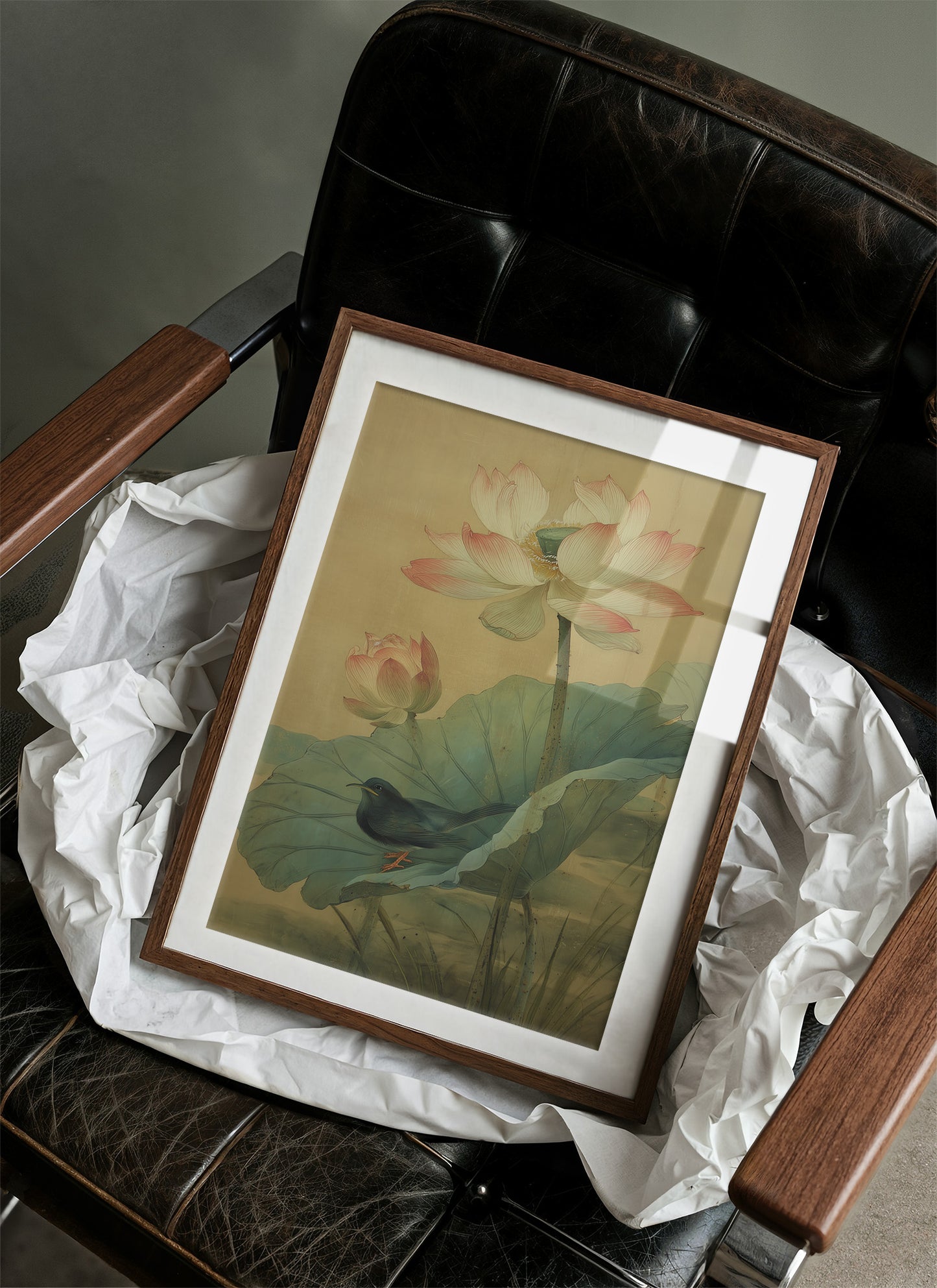 Lotus Blossoms Guard Their Secret Bird