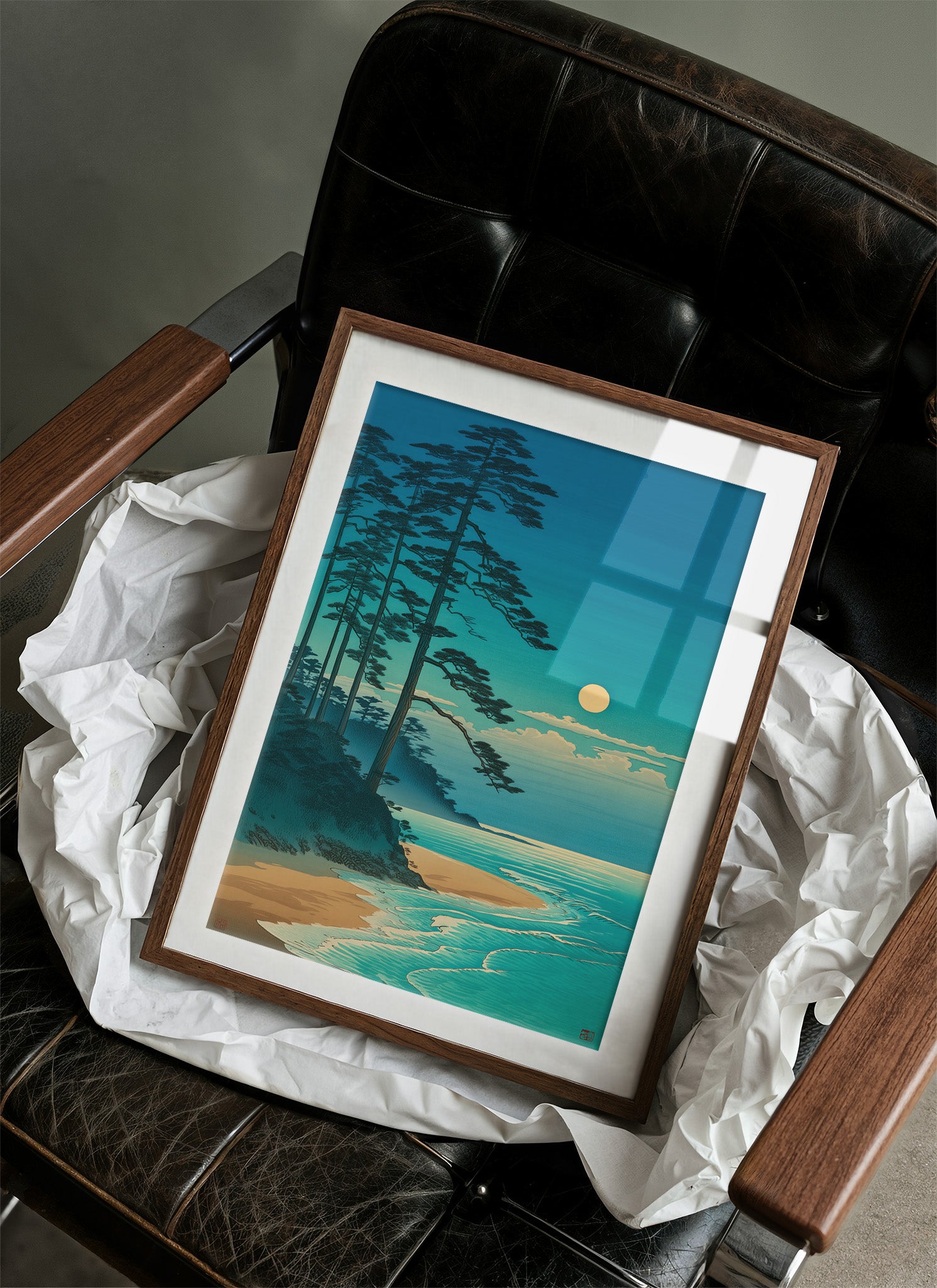 Moonlit Pines Meet Pacific Tides