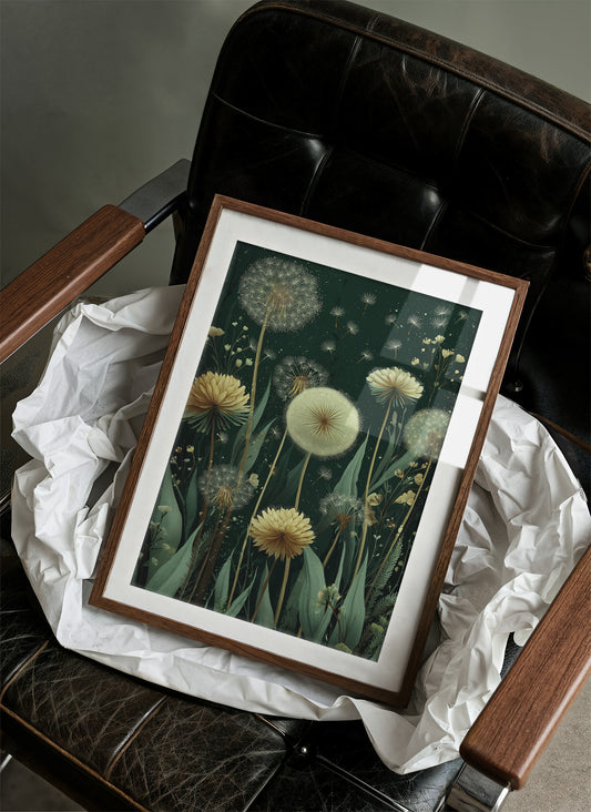 Dandelions Dance Under Midnight Stars