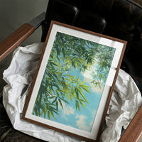 Bamboo Leaves Chase Summer Clouds
