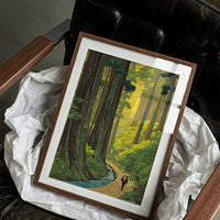 Wanderer Among Ancient Forest Giants