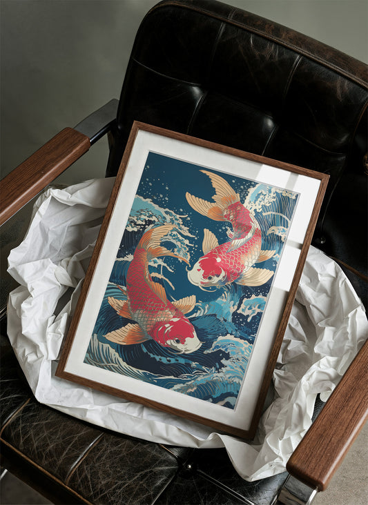 Koi Dance Through Midnight Waters