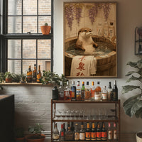 Otter's Bath Under Wisteria Blooms