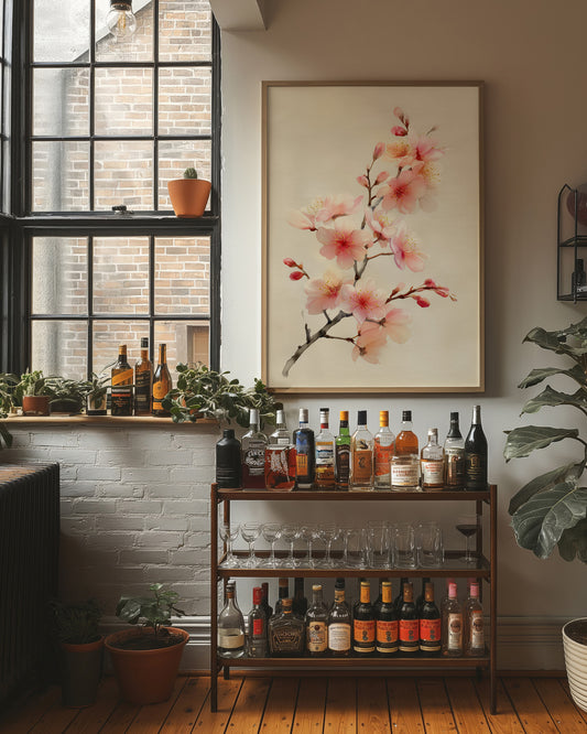 Cherry Blossoms Above Evening Spirits