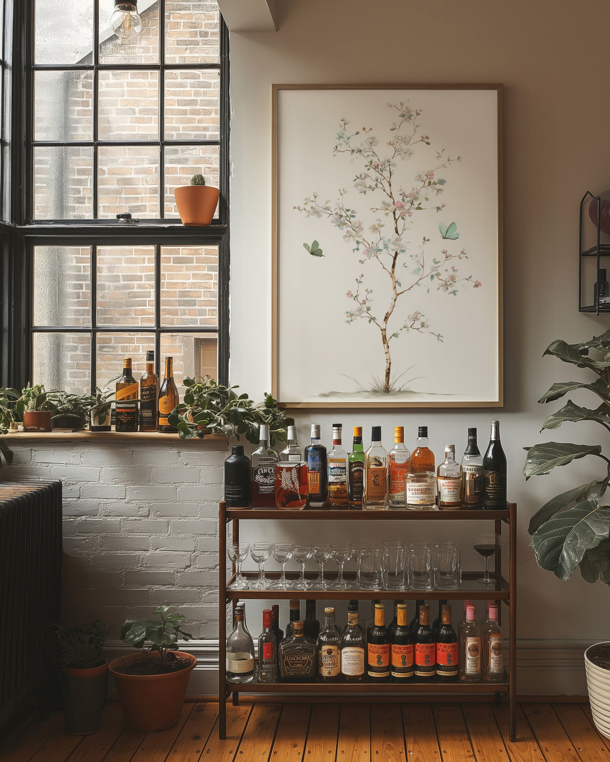 Butterflies Dance Through Cherry Light