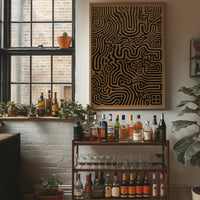 Labyrinth Lines Dance In Bronze Light