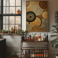 Celestial Circles Dance In Gold