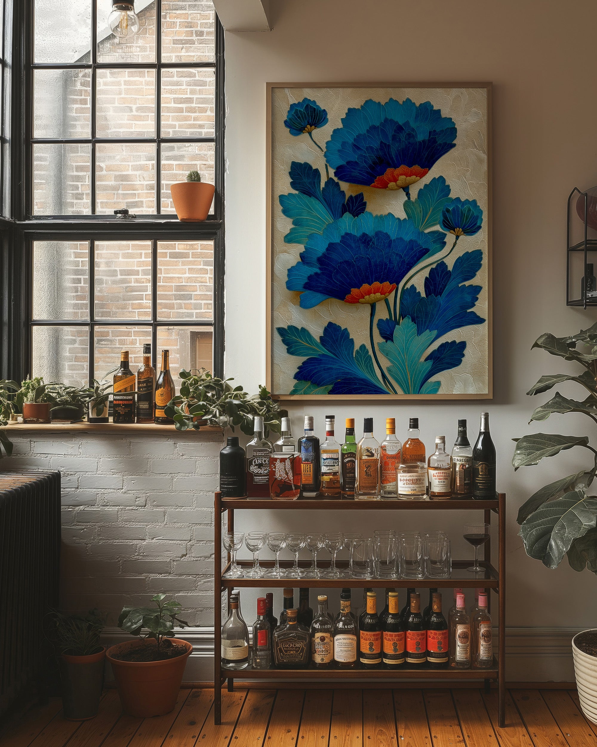 Azure Petals Dance In Golden Light