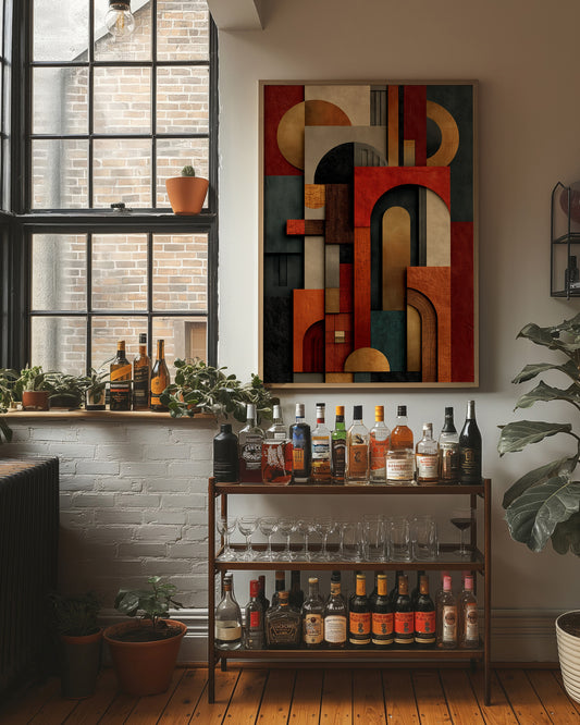 Geometric Rhythms In Autumn Tones