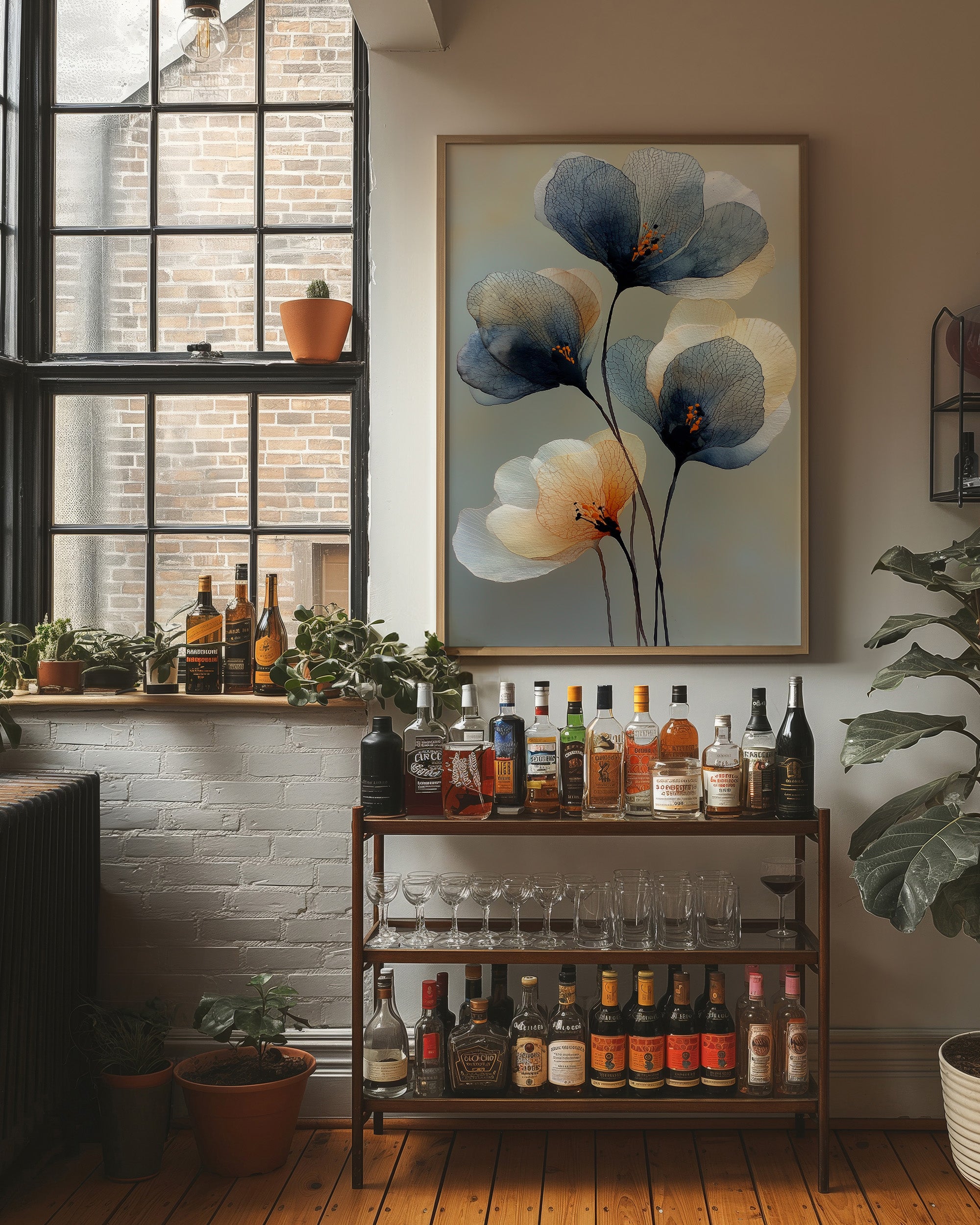 Indigo Petals Dance At Dawn