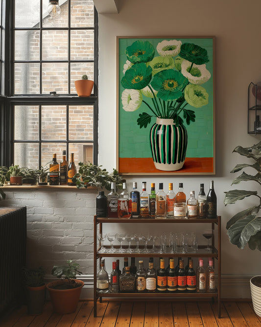 Emerald Poppies Dance In Sunlight