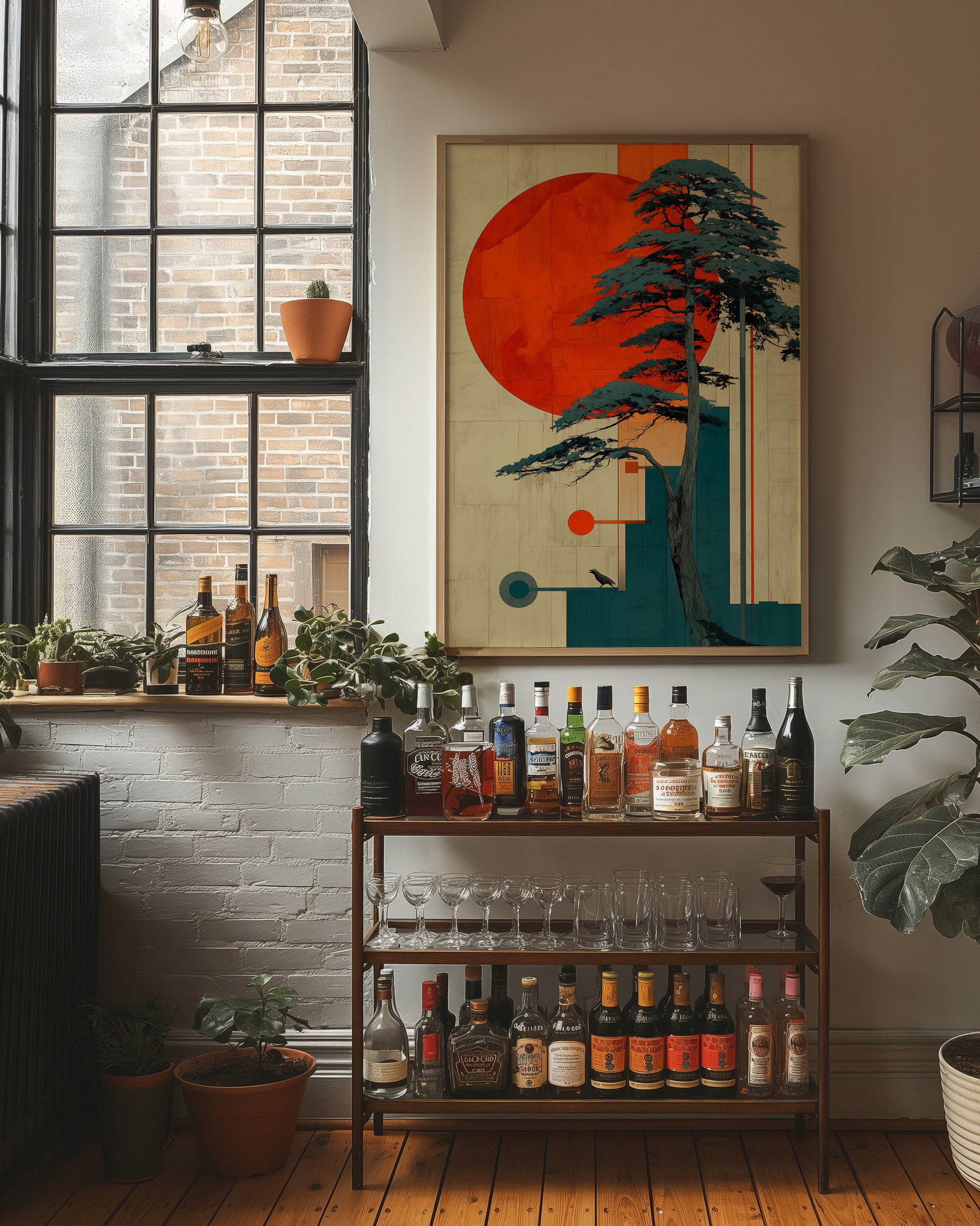 Teal Pines Meet Rising Sun