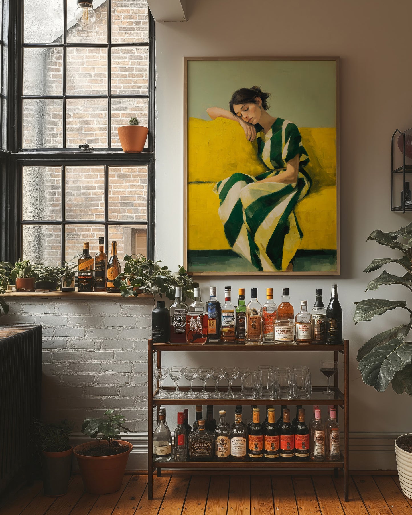 Sunlit Rest In Emerald And Gold