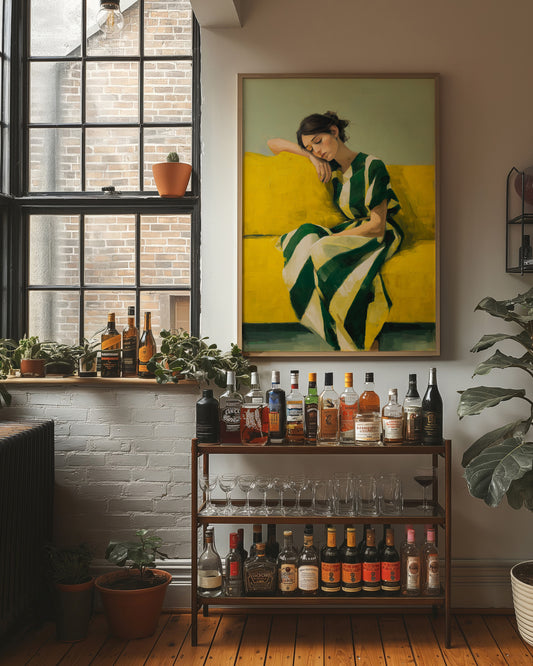 Sunlit Rest In Emerald And Gold