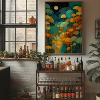 Moonlit Ginkgo Garden Glows Bright