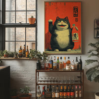 Lucky Cat Tends The Bar