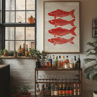 Red Fish Dance In Morning Light