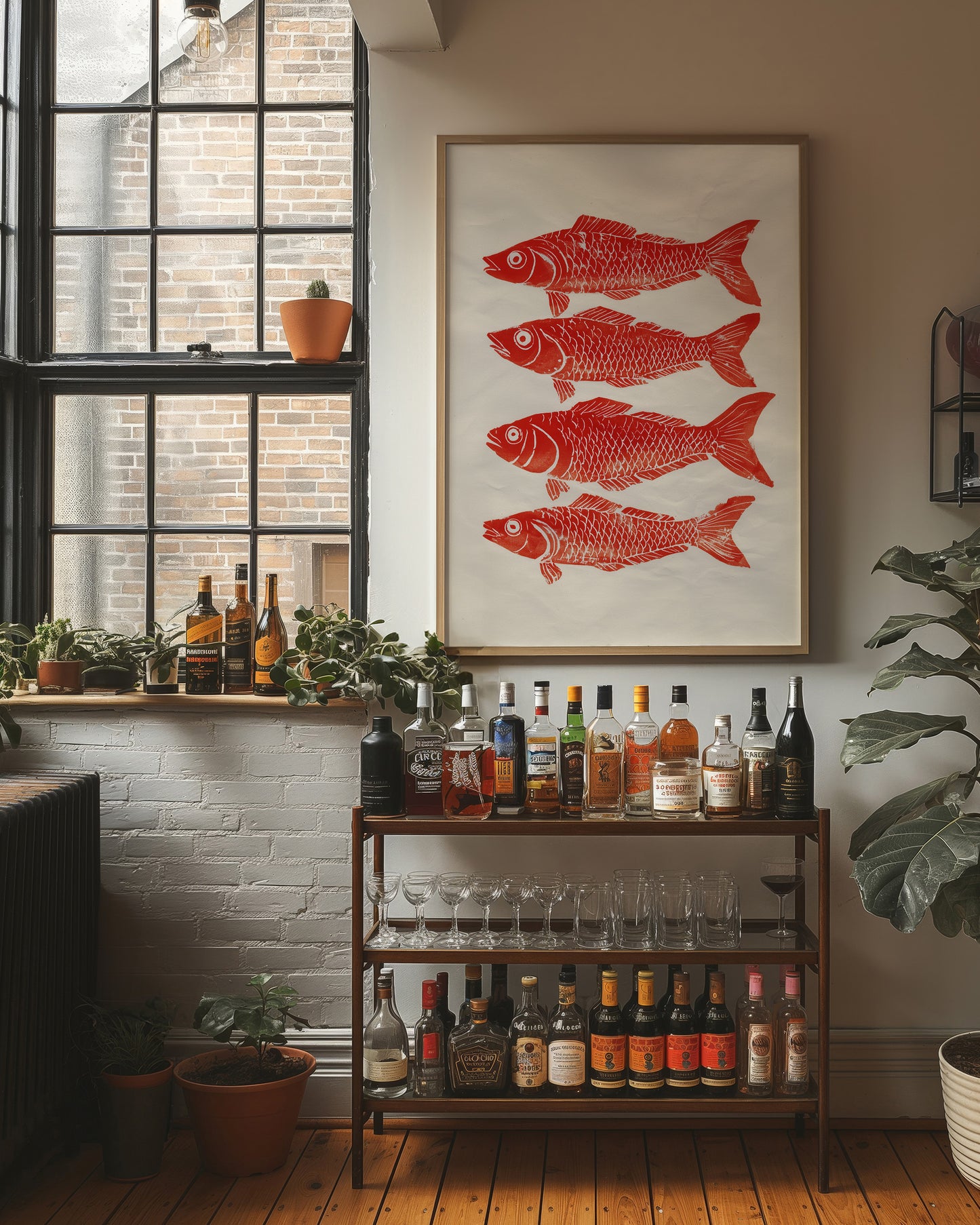 Red Fish Dance In Morning Light